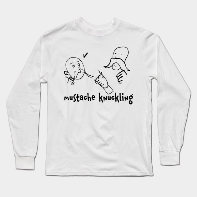 mustache knuckling Long Sleeve T-Shirt by tWoTcast